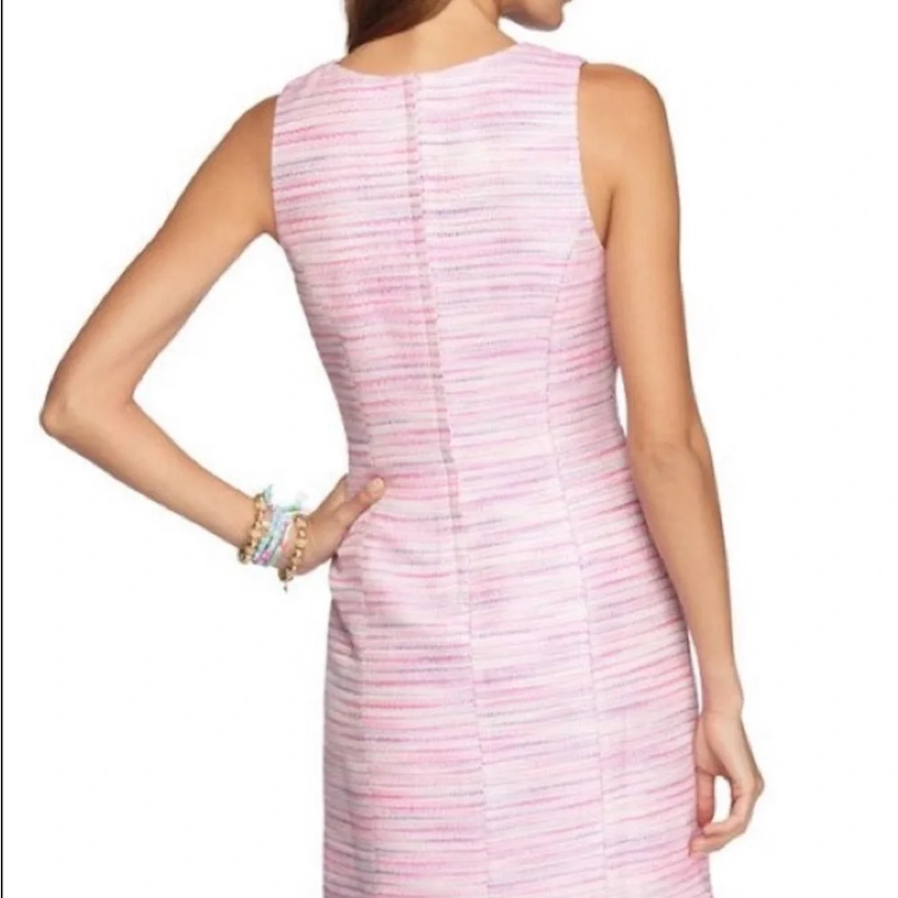 NWT LILLY PULITZER CHARLTON DRESS IN POP PINK BARNARD BOUCLE 14 - Picture 2 of 6